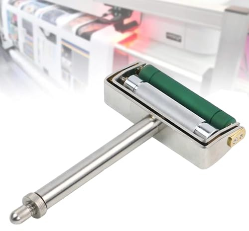 DLYZAYE Manual Ink Proofer Color Wheel Applicator with Anilox Roll & Rubber Roller, 70mm Print Width, Ideal for Ink Production & Carton Printing (120 Lines)