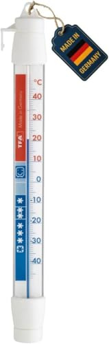 TFA Dostmann Thermomètre pour réfrigérateur,14.4003.02.01, haute précision, pour contrôler le réfrigérateur et le congélateur, blanc (Lot de 6)