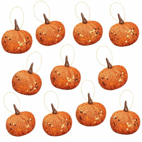 Halloween Tree Baubles 12Pcs Foam Pumpkin Ornaments