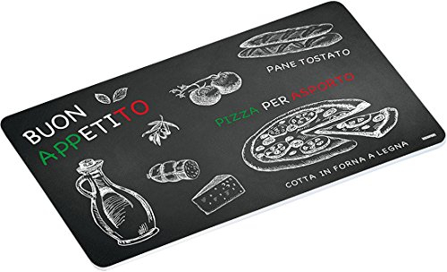 Kesper Tabla de Desayuno de melamina Ristorante 31246 de melamina Negra con pies Antideslizantes, 23,5 x 14 x 0,4 cm