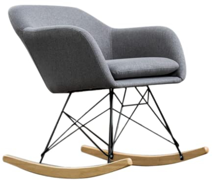 KAWOLA Schaukelstuhl mit Stoffbezug Moderner Schaukelsessel, Ergonomisch, Mit Armlehne, Ideal für Wohnzimmer, Stilvoll und Gemütlich