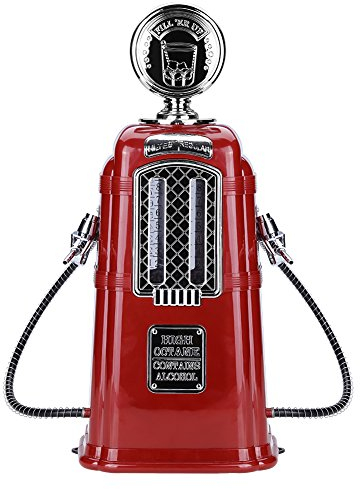 VBESTLIFE Double Guns Wein Getränkepumpe,1000cc Alkohol Bier Dispenser für Bars, Hotels, Teehäuser, KTV, Familie usw.(Rot)