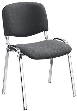Nowy Styl Stapelstuhl ISO Basic ohne Armlehnen, Verschiedene Gestellfarben (Anthrazit, Gestell: Chrom)