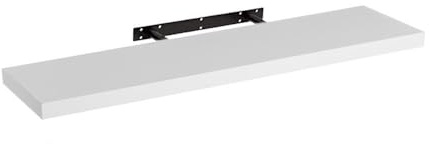 Estante flotante decorativo de madera MDF color blanco de 100x23,5 cm | Balda muy resistente, perfecta para organizar salón, cocina, oficina o dormitorio.