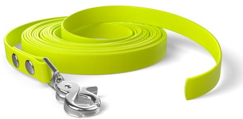 5m Schleppleine, Hundeleine, 1 Karabiner, Neon-Gelb, sehr stabil, schmutz- und wasserabweisend