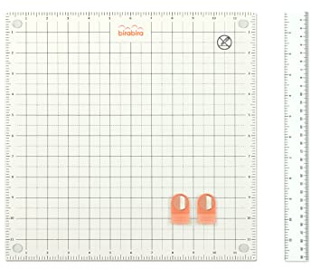 Bira Craft Magnetische Schneidematte aus Stahl mit zwei Magneten und einem magnetischen Lineal, 30,5 x 30,5 cm