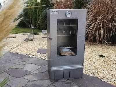 Multifunktions Räucherofen aus Geprägten Edelstahl mit Sichtfenster