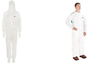 3M 4540+M Schutzanzug, Typ 5/6, Größe M, Weiß/Blau & 4520XXL Schutzanzug, Typ 5/6, Größe XXL, Weiß/Grün