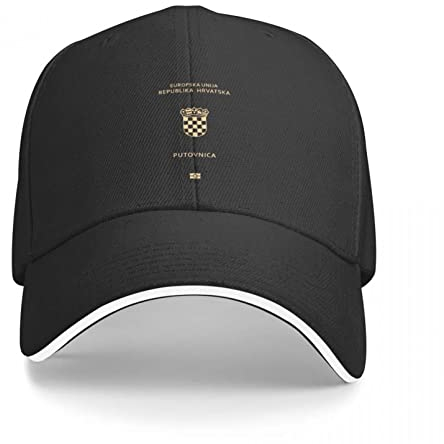 Baseballmütze Kroatien Pass Baseballmütze Hip Hop Trucker Cap Vintage Designer Hut Golfmütze Damen Herren