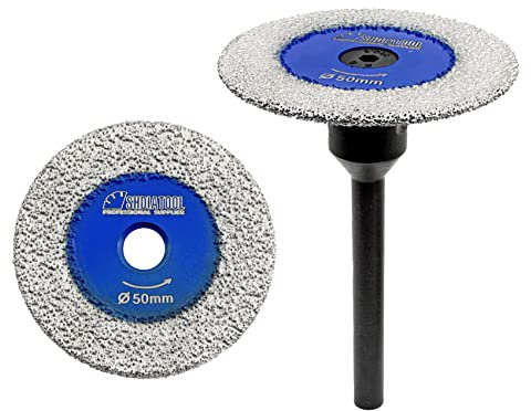 SHDIATOOL Mini hojas de sierra diamantadas 50mm Disco de corte para Mármol Granito Piedra Hormigón Mampostería 2pcs