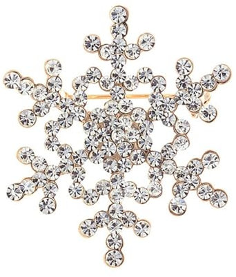 Broschen Anstecknadeln Strass Broschen Voller Diamant Schneeflocken Pin Weihnachts Schneeflocken Brosche Damen Legierungs Blumen Pin Diamant Blumen Corsage Schal Schnalle Gold
