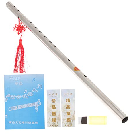 VICASKY Robuste Edelstahl Flöte F-ton Leichtes Chinesisches Holzblasinstrument für Anfänger Kinder und Schüler mit Glatter Oberfläche und Geschenkset