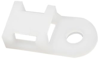 FEEIMOL 100 Pezzi Fascette Supporto Set Nylon Sella Tipo Basette Supporto Fascetta Stringacavi Fissaggio Cavo Morsetti Fermacavo Supporto Fascette Base per Gestione dei Fili Cavo Elettrico Bianco