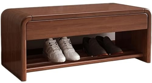 QWPYDXN Schuhregal Schuhbank aus Massivholz, Aufbewahrungsschrank mit Organizern und Schubladen, platzsparendes Schuhregal, einfache Schuhaufbewahrungsbank Bettbank