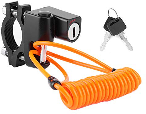 Universelles Wasserdichtes Motorrad-Helmschloss, Diebstahl-Erinnerungskabel-Set für den Motorschutz von Elektrofahrzeugen