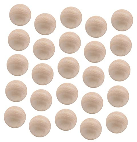 CORHAD 100stücke Runde Holzperlen Aus Lotusholz Massive Kugeln Ohne Loch Zum Basteln Malen Schnitzen Diy-perlenzubehör Für Schmuckherstellung Und Dekoration Holzfarbe