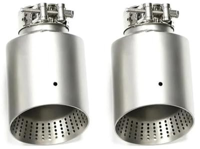 Auspuff Pfeife 2 Stück Matte Auspuffspitzen Für VW Für GTI Für MK7 Für Golf 7 Auspuffanlage Edelstahl Auto Auspuff Endrohr Düse 60 63 Mm Abgasrohrleitungen(ID51MM OD89MM)
