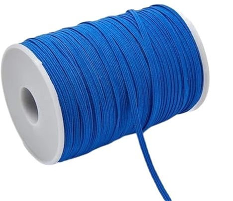 QAUUCP Banda elástica de Goma de Colores de 3 mm y 6 mm for Coser, Cinta elástica de Licra, Accesorios for Prendas de Vestir Goma Elastica Costura(Blue,6mm 30yards)