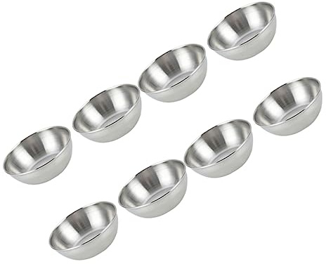 Homoyoyo 8 Stück Teiliges Saucenschalen Gewürzschalen für Dips und Saucen für Zuhause Restaurant und Catering Silber