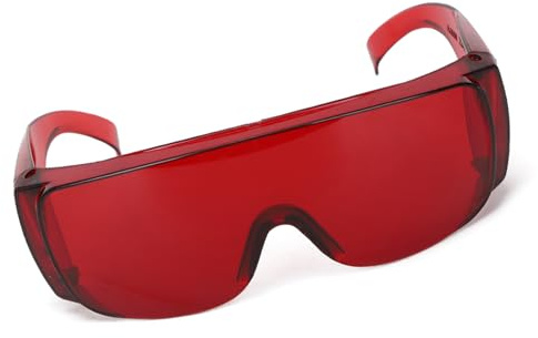 Generic Ögonskyddsglasögon, Valfria Skyddsglasögon Skydd Vackert med Fint Utförande för Lätt Filter (Röd)