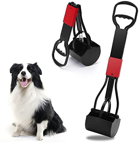 Nobleza 66cm Raccogli Cacca Cane Manico Lungo Senza Piegarsi Paletta Raccogli Cacca Cani Pieghevole Pooper Scooper, Portatile Palette per Escrementi Cani