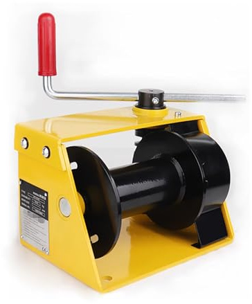 Worm Hand Gear Crank Winch 1000kg/2200lb Capacity, Bi-directional Ratchet Mechanism, 35m/114.8ft Wire Rope, Suitable For Towing Or Loading, Trailers, Boats(Size:Without wire rope 250kg/550lb)