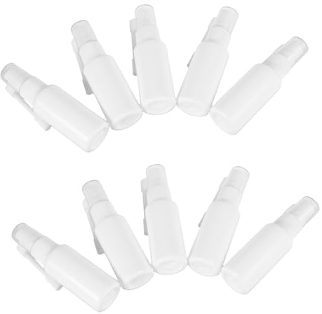 SOIMISS Botella de Spray Nasal Recargable de 30ml Atomizador Giratorio en Hdpe Blanco, Paquete de 10 Unidades para Limpieza y Uso Oral Familiar