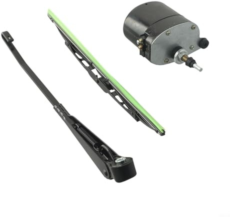 Oniissy 12 V Scheibenwischermotor mit 300 mm Wischerblatt, verstellbar, 45–120 Grad Sweep, kompatibel mit Traktor, Angeln, Boot, Wohnwagen, ATV, UTV, RV (Motor + Wischer)