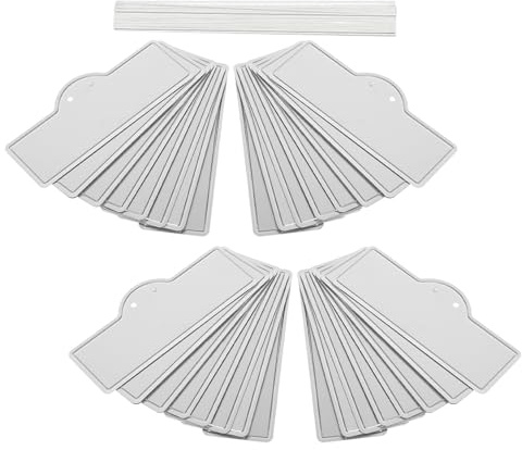 SEWOART 50 Pièces Étiquettes Aluminium Imperméables Marqueurs de Plantes Métalliques Réutilisables pour Jardin Extérieur Plaques Identification Résistantes pour Arbres Légumes et Fleurs