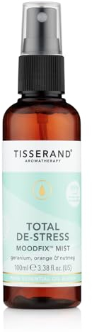 Tisserand Aromatherapy - Total De-Stress - MoodFix Mist - Orange, Geranium, Nutmeg - 100% Natural Pure Essential Oils - 100ml - Calming Mist Spray