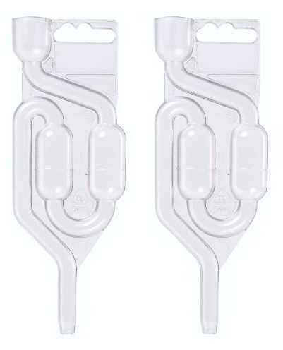Beste Angebote 2 x Gärrohr Maxi Gärröhrchen f. Gummistopfe Weinballon Gäraufsatz, 2 Stück, Fermentationsrohr