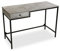 Versa Jack Mesa Escritorio para el Ordenador, Mesa para la Habitación o Estudio. Mesa Gaming, con cajón, Medidas (Al x L x An) 76 x 48 x 110 cm, Madera y Metal, Color Gris