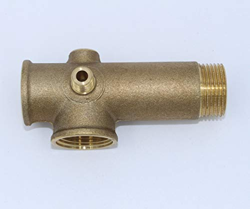 Te Cinco Vias, Conector Latón para grupo de Presión o Bomba Domestica (1x1x1 - 83 MM)