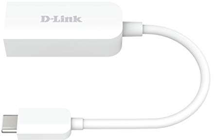 D-Link DUB-E250 Adattatore da USB-C a Ethernet 2.5G, da USB-C a RJ45 2.5 Gigabit LAN, compatibile con Thunderbolt 3, Mac OS e Windows.