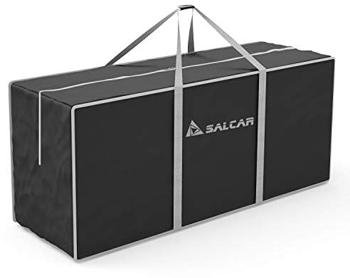 SALCAR Custodia albero di Natale, XXL Borsa Grande per albero di Natale per alberi di Natale fino a 2,1m / 2,4m / 2,7m, Tessuto Oxford 600D, Resistente e Pieghevole, con Manici Rinforzati, Nero