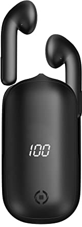 Celly SLIDE1BK, Auricolari Bluetooth Magnetici, Cuffie Wireless con Microfono, Design Elegante e Innovativo, Compatibili con Apple, Samsung, Huawei e Altri