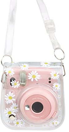 Deror Sac pour Appareil Photo Petit Sac pour Appareil Photo Transparent Étui en PVC avec bandoulière pour Fujifilm 11/9/8