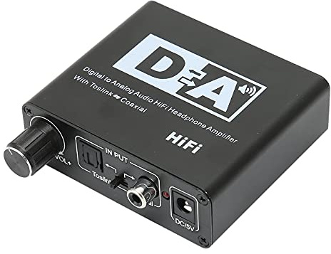192KHz Digital to Analog Converter, HD AC Optical SPDIF Toslink Coaxial to Analog Stereo L/R 3,5mm Klinkenadapter mit Lautstärkeregelung für HDTV für Blu-Ray DVD, TV Box