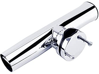 BYNYXI Angelrutenhalter für Boot, 25mm bis 51mm Verstellbarer Rutenhalter auf Schienen 316 Edelstahl Angelrutenhalter mit Klemme und Schrauben Marine Rutenhalter für Boot Kajak Yacht