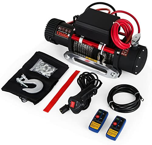 1 2v 6t Argano Elettrico ATV Argano di Recupero 6120 kg 13500lbs Corda Sintetica for ATV UTV YIJIAN
