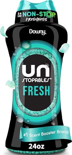 Downy Unstopables in Wash Scent Booster Beads, Fresh Scent, 24 oz, White, Laundry Beads for Odor Protection, Scent Booster Beads, Laundry Scent Boosters