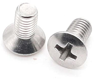 Mdingbao-Pernos Hexagonales M3 M4 M5 304 Acero Inoxidable empotrada Phillips Cabeza avellanada elevada Medio Tornillo Ovalado, Fuerte Resistencia al Desgaste (Color : 18 Mm, Size : 10pcs M4)