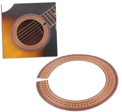 Toyvian -gitarrenrosette Kurvenstreifen Für Schallloch-einlage Abalone Gitarren- Einfache Anwendung Entfernung Schont Gitarre
