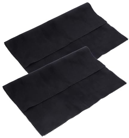 Ciieeo 2pcs Microfiber Polishing Cleaning Cloth for Silver Jewelry Glasses Gentle Jewelry Cleaner Reusable Fabric Random Color