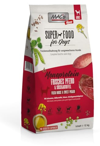 Mac's Dog Cibo secco per cani monoprotesico Sapore Cavallo e Boniato (12 KG)