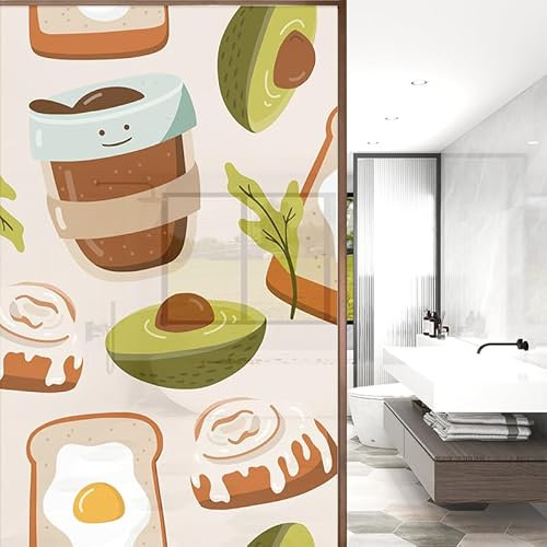 Sichtschutzfolie 3D Fensterfolie Glasdekorfolie PVC für Badezimmer Kinderzimmer Küche,Schlafzimmer Wohnzimmer Esszimmer Büro Hotels Klassenzimmer 44.5x300 cm Nachmittagstee
