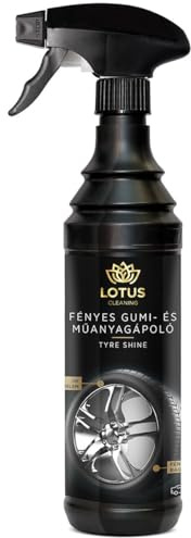 Lotus Reifenglanz 500ml – Silikonfreier Reifen- und Kunststoffpfleger, schützt Reifen, Gummi, Kunststoff, PVC, brillanter Glanz, Wasser- und schmutzabweisend, umweltfreundlich, frischer Blumenduft