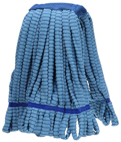QUARKZMAN Comercial Trapeador Cabezal Reemplazo 19 Oz 35.4 Pulgadas Absorbente Microfibra Húmedo/Seco Trapeador Piso Limpieza Trapeador Cabezal para Hogar Industrial, Azul