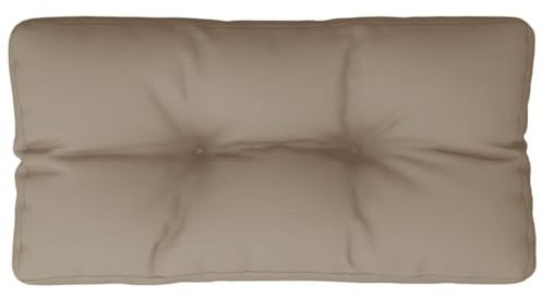 vidaXL Palettenkissen Taupe 80x40x12 cm Stoff