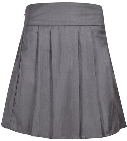 A2Z 4 Kids Girls School Uniform Pleated - UF Skirt 375 Grey 13-14